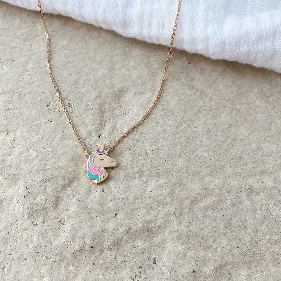 Collections Jolie Demoiselle | Collier T Te Licorne